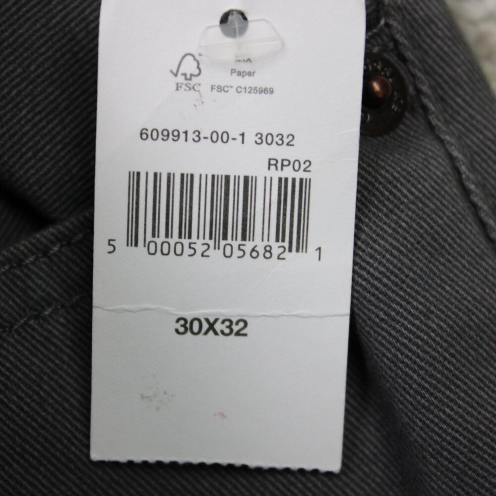 GAP Denim Chino Pants NWT Mens 30x32 Gray Straight Leg Flat Front Mid Rise - Picture 10 of 15